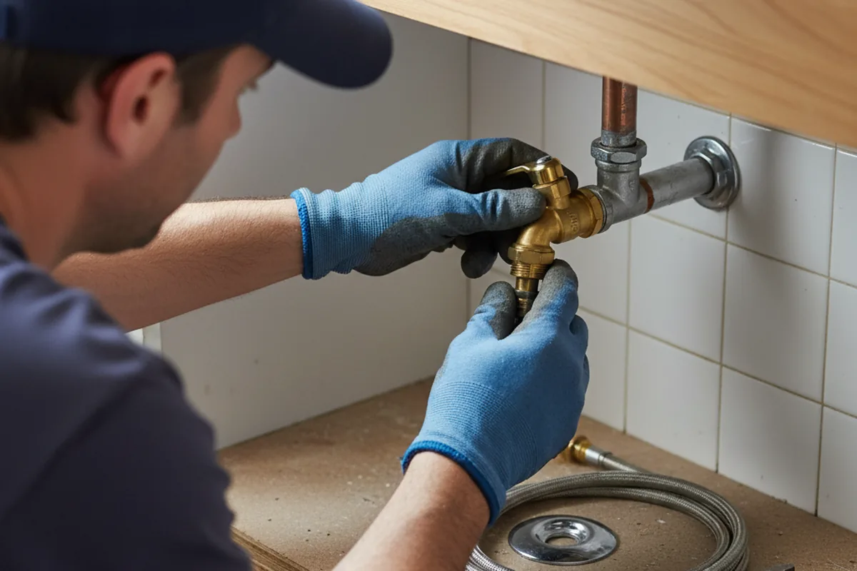 Shutoff valve and fitting work during Emergency Plumbing in Owens Cross Roads